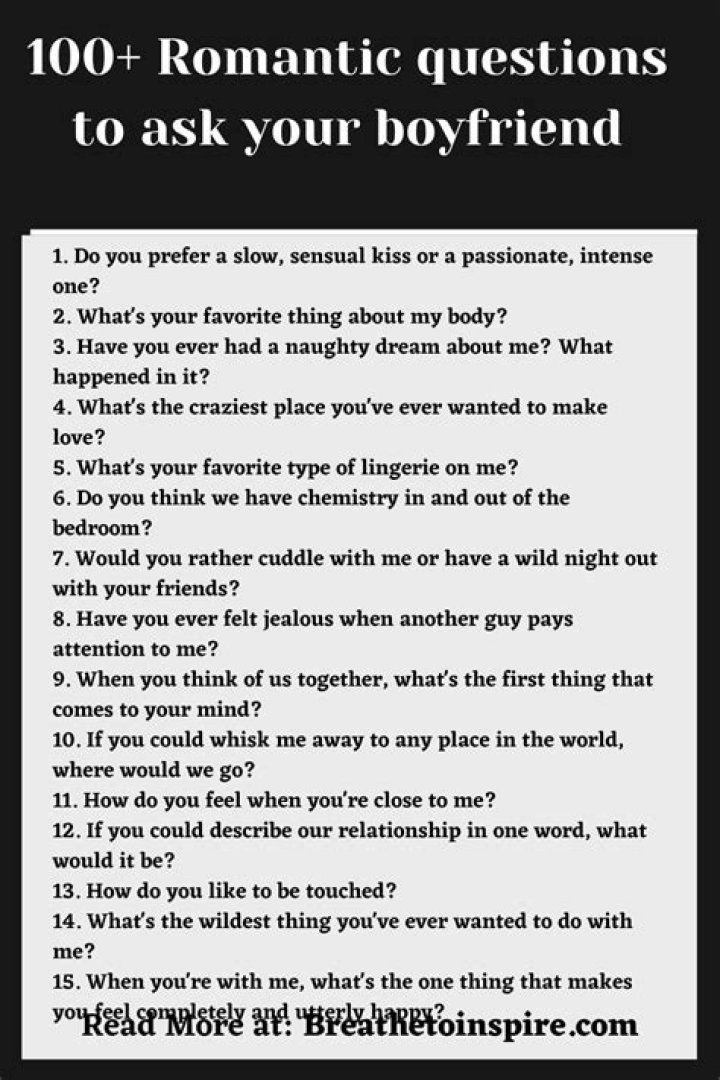 100 Romantic Questions To Ask Your Girlfriend Psychological Facts