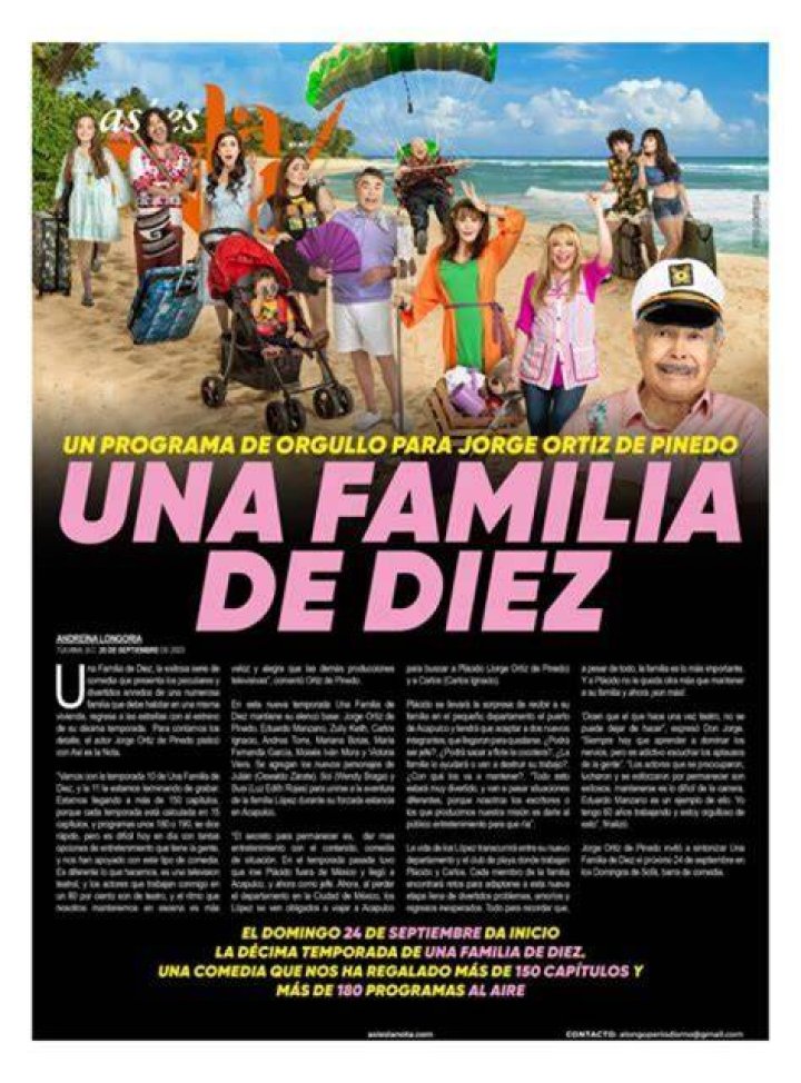 Jorge Ortiz De Pinedo's Children In Entertainment