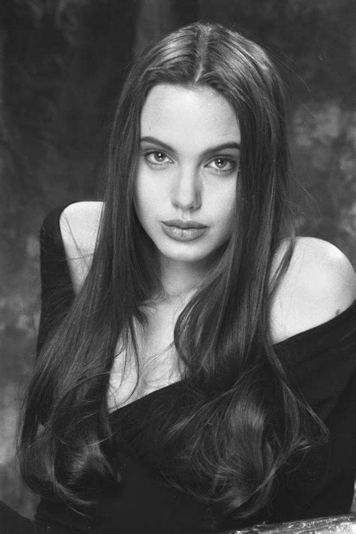 Portraits of a Teenager Angelina Jolie Modeling at a Photoshoot in